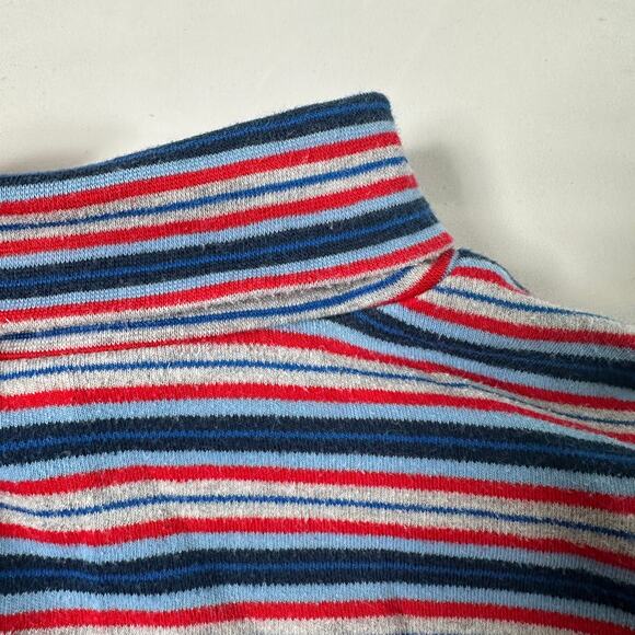 Vintage Circo Blue & Red Multi Striped Long Sleeve Turtleneck Sz 3T - Picture 5 of 7